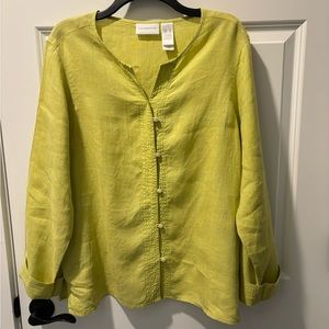 Lime green blouse by Liz Clairborne size XL